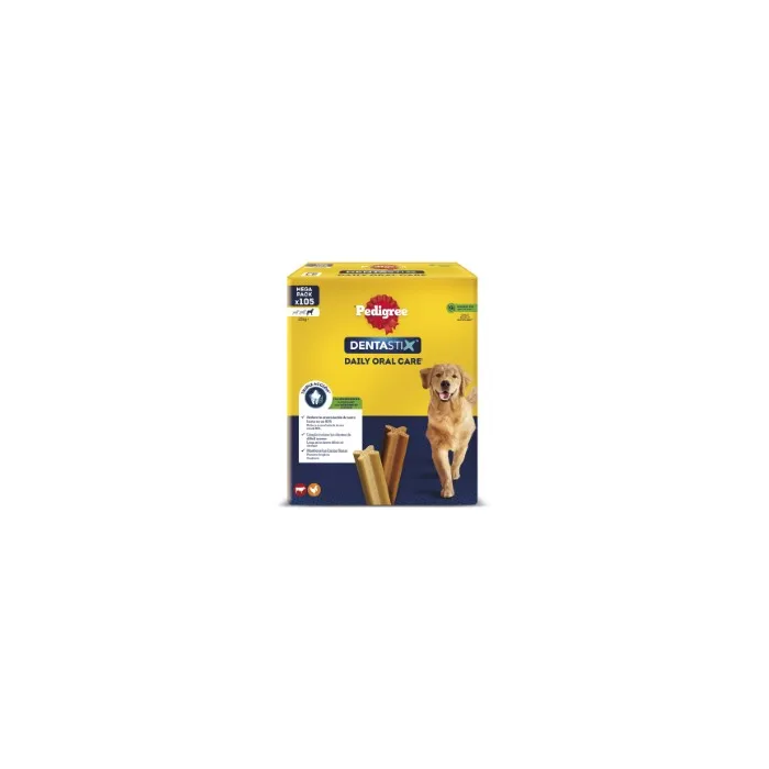Pedigree Dentastix Snack Dental para Perros Grandes, 105 Unidades (15x7 packs)