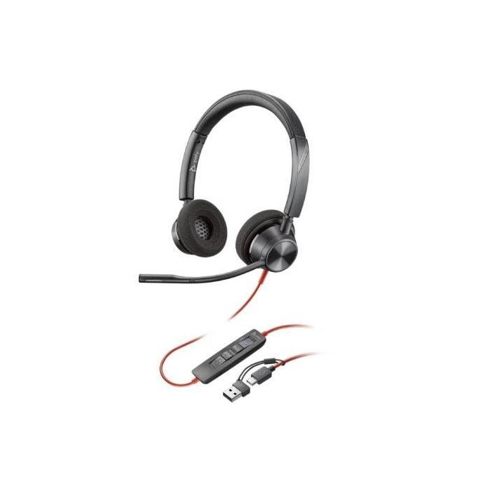 Poly Auriculares Estéreo Blackwire 3325 Cableado USB-C para Mac y Windows con Micrófono Boom y Cancelación de Ruido Poly Auriculares Estéreo Blackwire 3325 Cableado USB-C para Mac y Windows con Micrófono Boom y Cancelación de Ruido