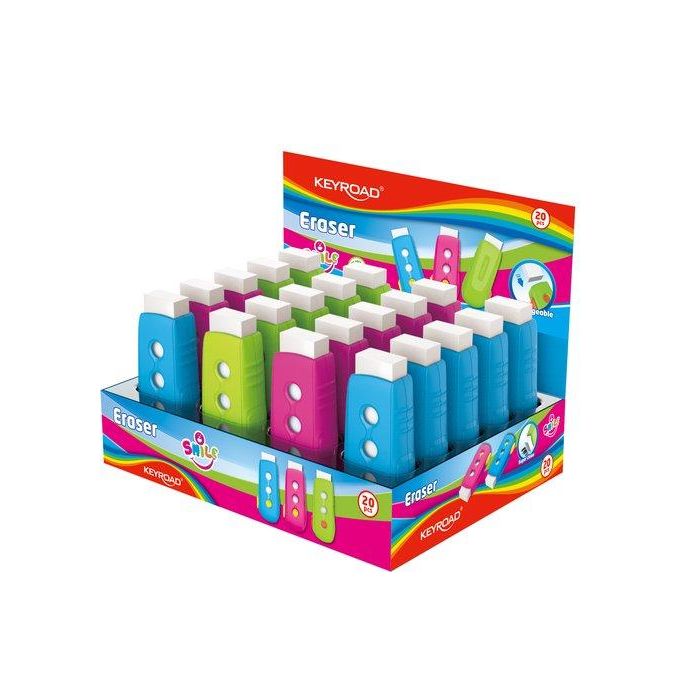 Goma De Borrar Keyroad Extraible Surtido Expositor De 20