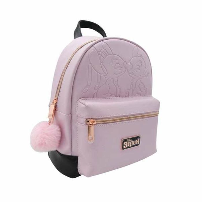Mochilita pu rosa stitch premium con bolsillo delantero y trasero.28 x 22 x 11 cm. Mochilita pu rosa stitch premium con bolsillo delantero y trasero.28 x 22 x 11 cm.