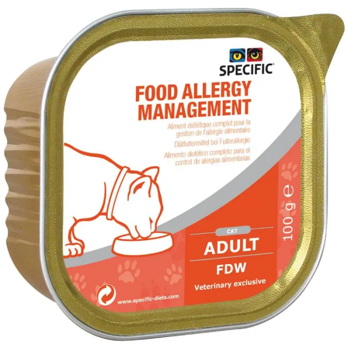 Specific Feline Adult Fdw Food Allergen Caja 7x100 gr