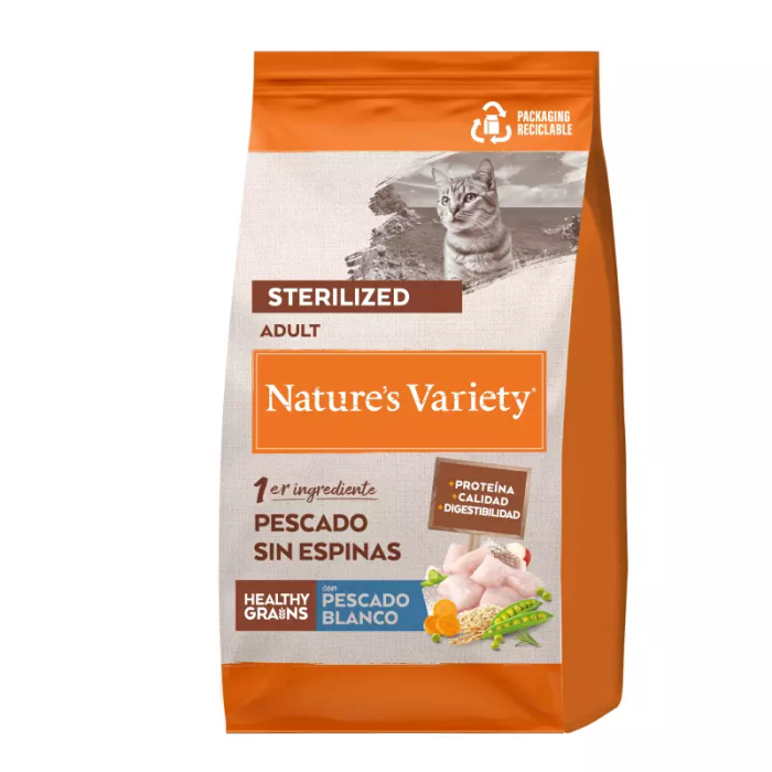 Affinity Nature's Variety Cat Healthy Grain Sterilized Pescado Alimento para Gatos Esterilizados con Grano y Pescado 300 gr