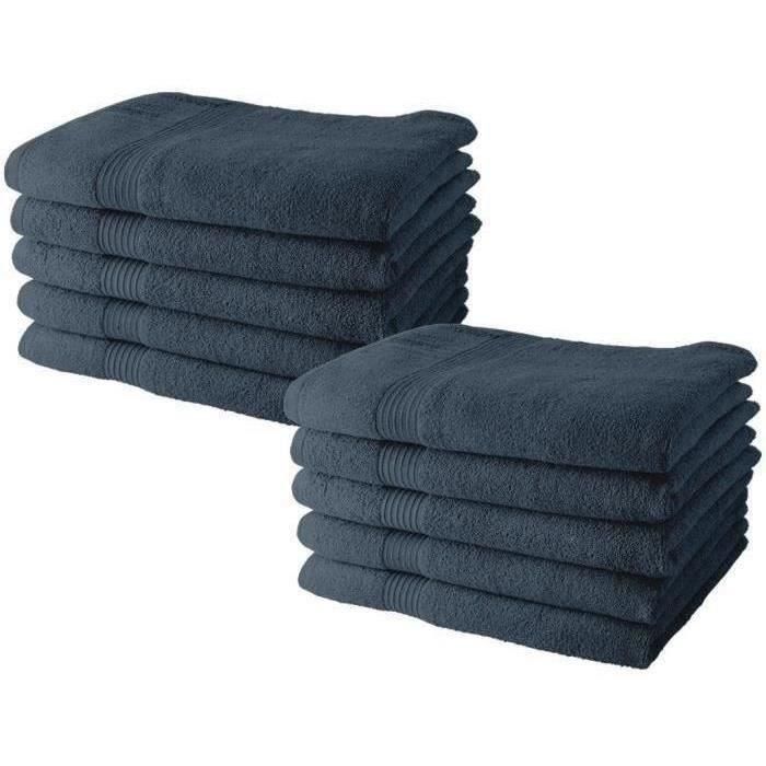 Juego de 10 toallas TODAY 50x90 cm 100% Algodón - Denim Juego de 10 toallas TODAY 50x90 cm 100% Algodón - Denim