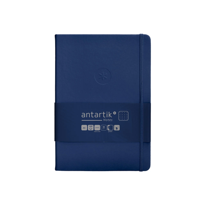 Antartik Notes Cuaderno A5 Tapa Dura Hojas Puntos Azul Marino 100 Hojas 80gr FSC 1