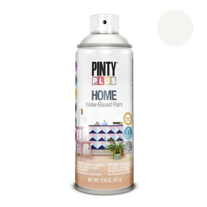 Pinty Plus HM111 Pintura acrílica spray base agua 520 cc Neutral White