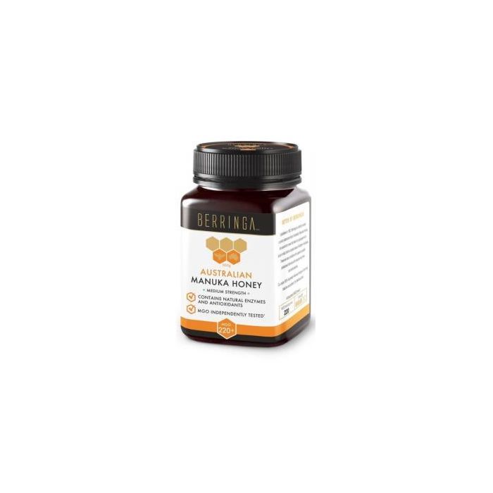 BERRINGA Miel de Manuka 220 MGO 500g 100% Natural Australiana Bioactiva con Enzimas y Antioxidantes