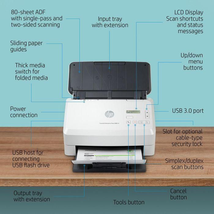 HP ScanJet Enterprise Flow 5000 s5 20 HP ScanJet Enterprise Flow 5000 s5 20