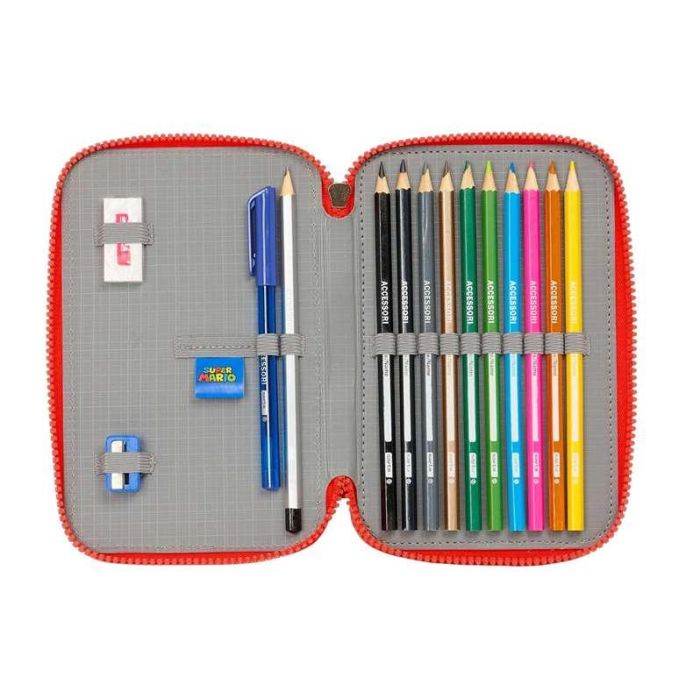 Plumier Doble Super Mario World Azul marino 12.5 x 19.5 x 4 cm 28 piezas 2 Plumier Doble Super Mario World Azul marino 12.5 x 19.5 x 4 cm 28 piezas 2