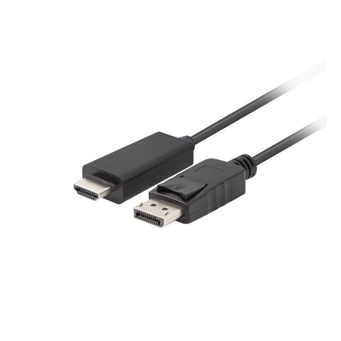 Lanberg CA-DPHD-11CC-0010-BK Cable Adaptador Conversor de Video DisplayPort a HDMI 1 metro, Negro 1 Lanberg CA-DPHD-11CC-0010-BK Cable Adaptador Conversor de Video DisplayPort a HDMI 1 metro, Negro 1
