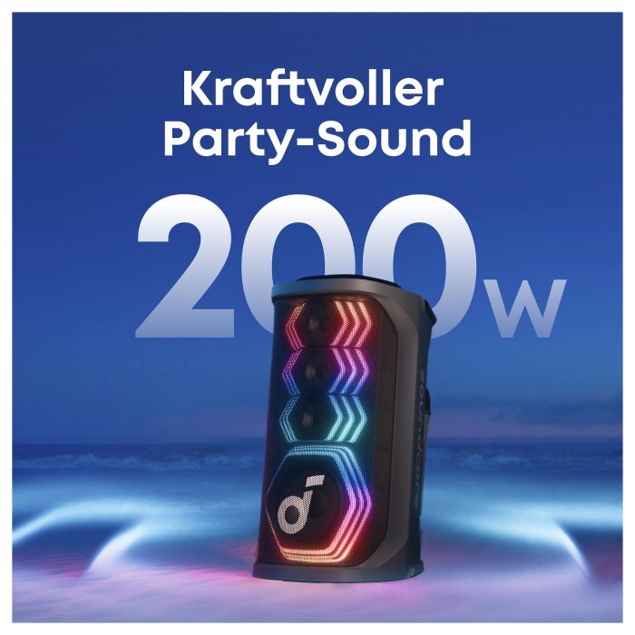ANKER Soundcore Rave 3S Altavoz Bluetooth 200W con Karaoke, 2 Micrófonos Inalámbricos, IPX4, Negro ANKER Soundcore Rave 3S Altavoz Bluetooth 200W con Karaoke, 2 Micrófonos Inalámbricos, IPX4, Negro