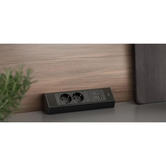 Bachmann Regleta Esquinera Casia 2: 2 Enchufes Schuko, USB A/C 22W. Diseño Compacto para Rincón en Cocina y Oficina. Cable 2m 1 Bachmann Regleta Esquinera Casia 2: 2 Enchufes Schuko, USB A/C 22W. Diseño Compacto para Rincón en Cocina y Oficina. Cable 2m 1