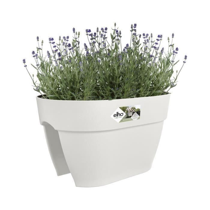 ELHO - Maceta - Vibia Campana Flower Bridge 40 - Blanco Seda - Balcón exterior - L 26 x An 39 x Al 22 cm 2 ELHO - Maceta - Vibia Campana Flower Bridge 40 - Blanco Seda - Balcón exterior - L 26 x An 39 x Al 22 cm 2