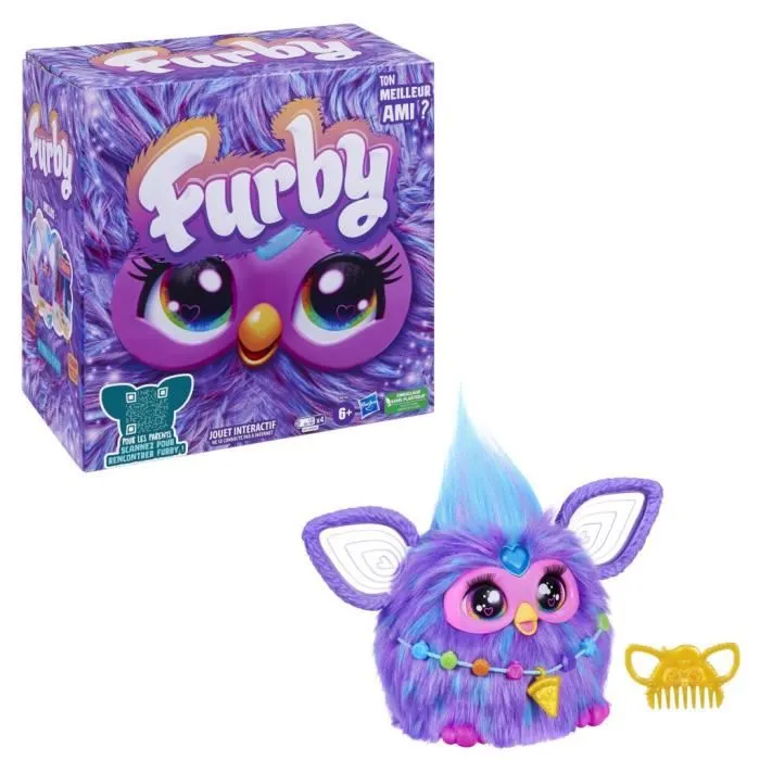 Hasbro Furby Morado HAS5010996153029 Peluche Interactivo para Niñas y Niños, Animatrónico Activado por Voz, 15 Accesorios, A partir de 6 Años 1