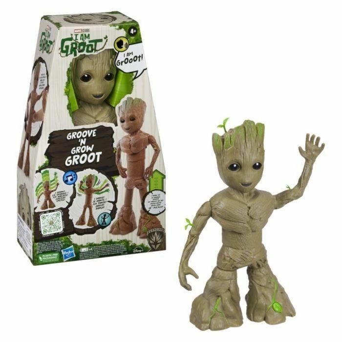 Figura interactiva de Groot crece y baila de 13,5", juguete de superhéroe, Marvel Studios I Am Groot Groove 'N Grow Groot 4