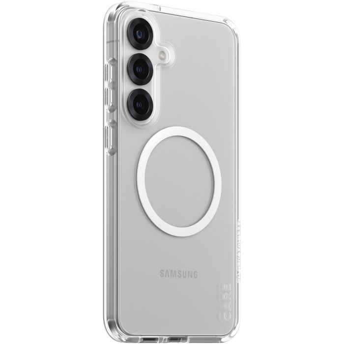 PanzerGlass Flagship Case Clear w. white QI para Samsung Galaxy S25 Plus