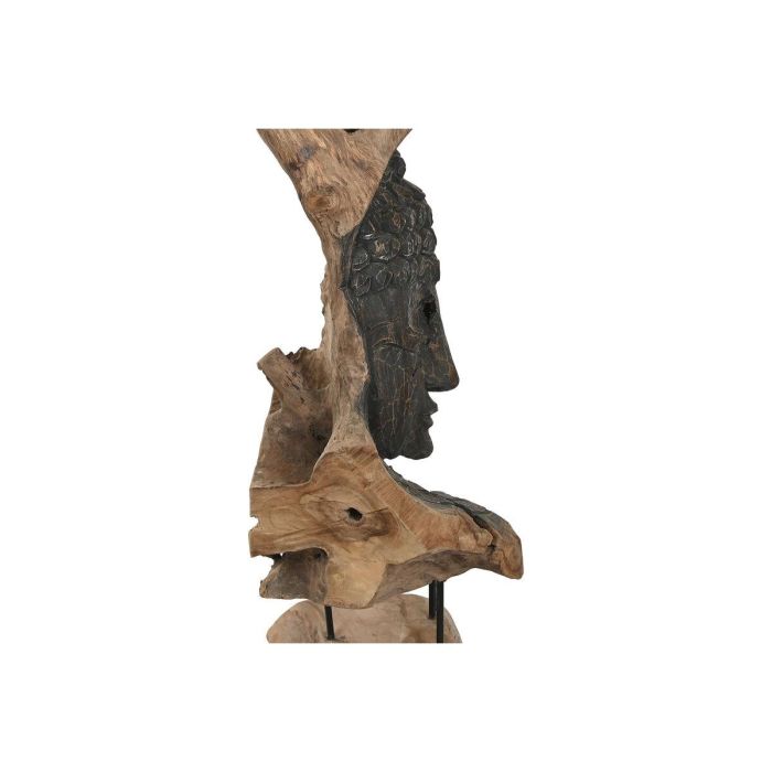 DKD Home Decor Escultura de Teca Tallada Natural, 135x25x47 cm, Colección Indonesia - Pieza Única 2