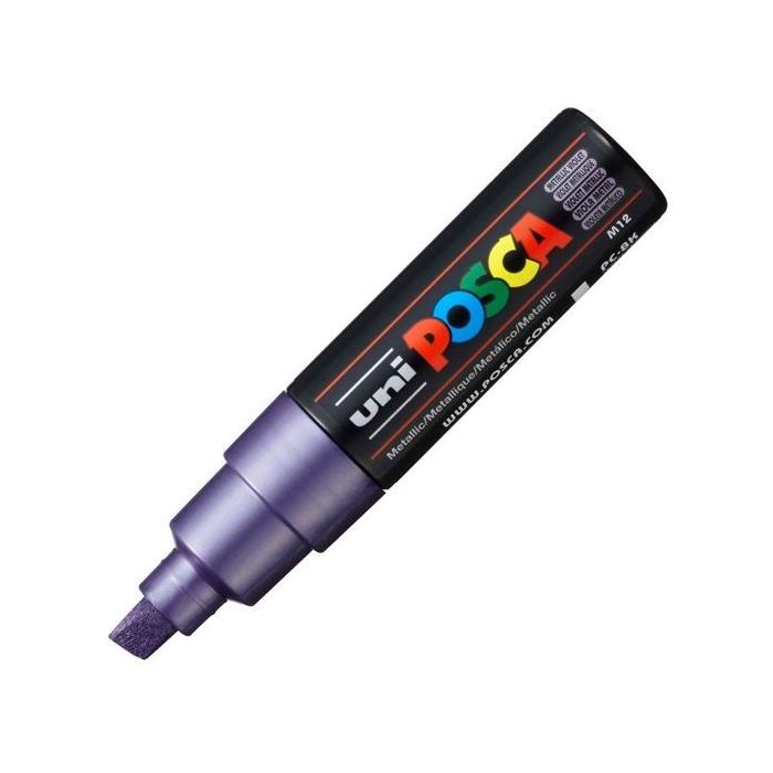 Posca Marcador Pc-8K No Permanente Punta Biselada 8.0 mm Violeta Metálico