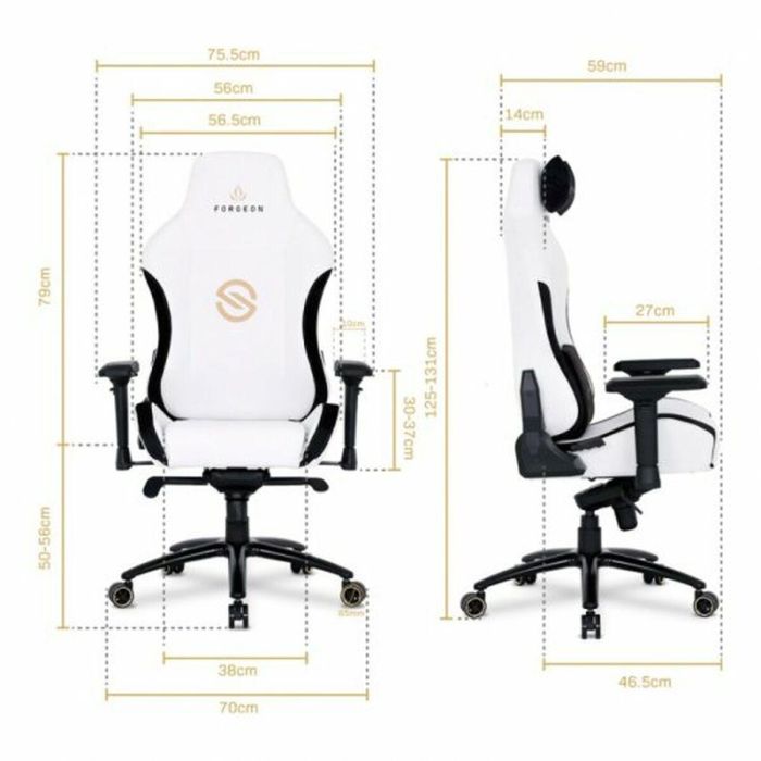 Silla de Oficina Forgeon Spica Blanco 3