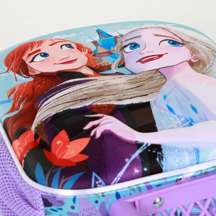 Mochila 3D con Ruedas Pequeña Spring Disney Frozen 2 Azul 4