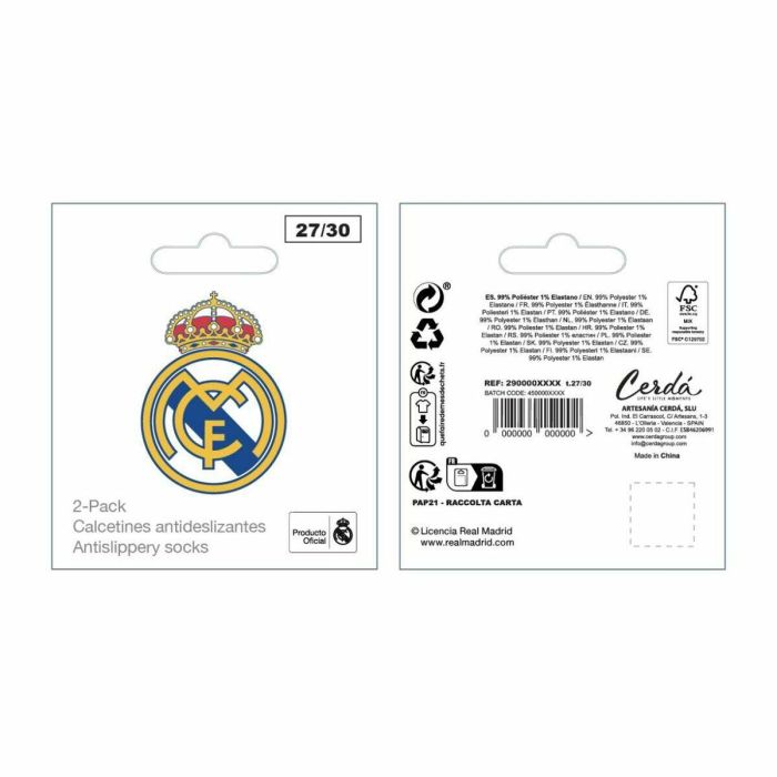 Cerdá Calcetín Antideslizante Real Madrid Talla 35/38 Multicolor 1 Cerdá Calcetín Antideslizante Real Madrid Talla 35/38 Multicolor 1