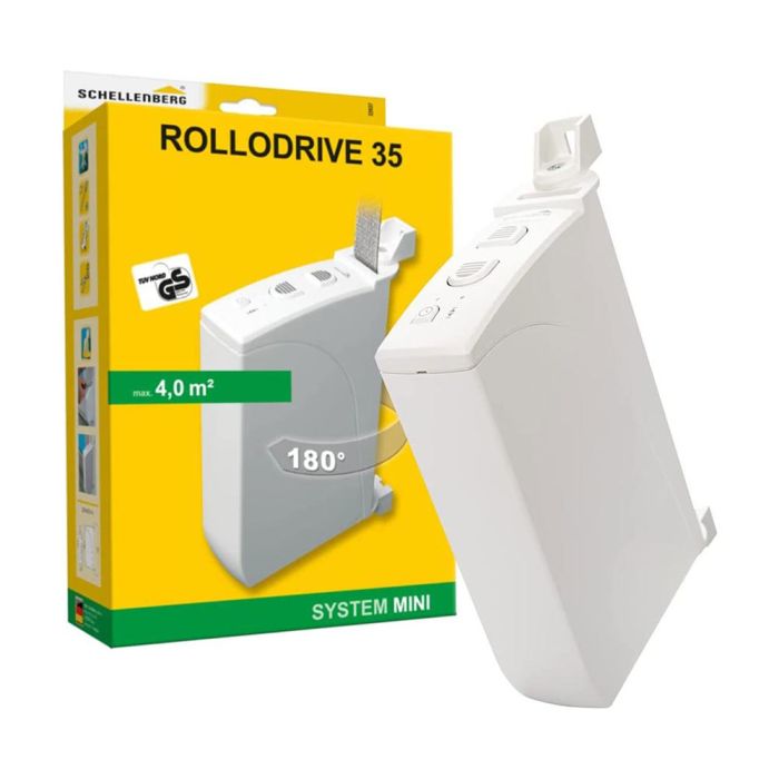 Schellenberg Recogedor eléctrico rollo power 35 22637 - Enrollador de correa manual, temporizador programable, detección de obstáculos, fácil montaje 4
