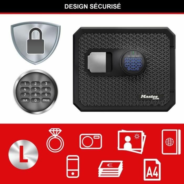 Caja fuerte de seguridad MASTERLOCK FPW082FTCML - Ignífuga y resistente al agua - Combinación electrónica - Formato L 2 Caja fuerte de seguridad MASTERLOCK FPW082FTCML - Ignífuga y resistente al agua - Combinación electrónica - Formato L 2