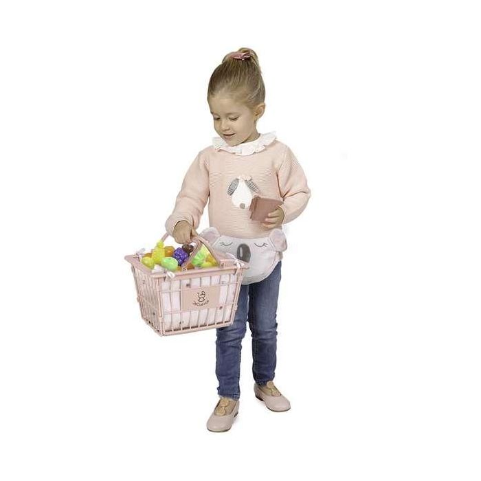 Decuevas Carro Compra Portabebe Koala con Set 12 Frutas para Muñecas hasta 50cm 30x50x62 cm 2