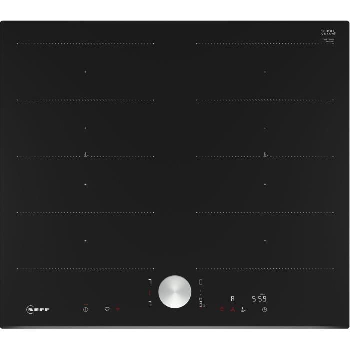 Mesa de inducción NEFF - 4 quemadores - L59 x D52 cm - T66FTX4L0 Mesa de inducción NEFF - 4 quemadores - L59 x D52 cm - T66FTX4L0