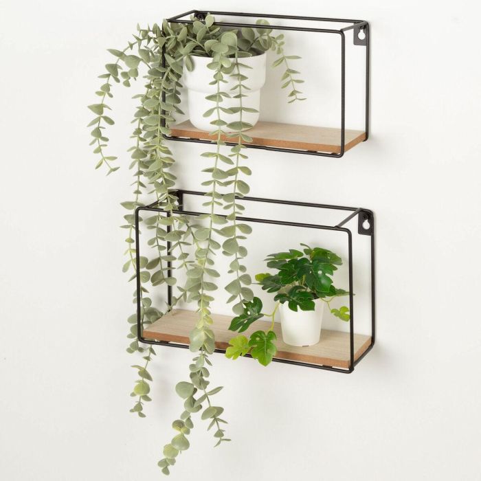 Estantería Max Home Hierro Madera MDF (2 Unidades) 2