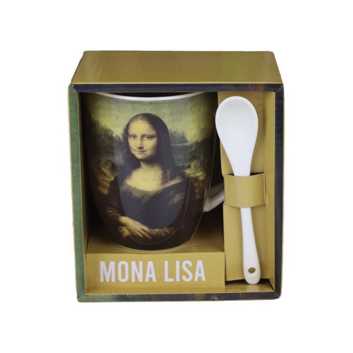 Taza Cerámica Con Cuchara Enesco Mona Taza Cerámica Con Cuchara Enesco Mona