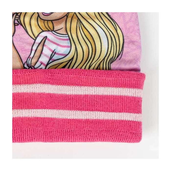 Conjunto 3 piezas snood barbie (gorro, braga cuello y guantes) 2/8 años. 3