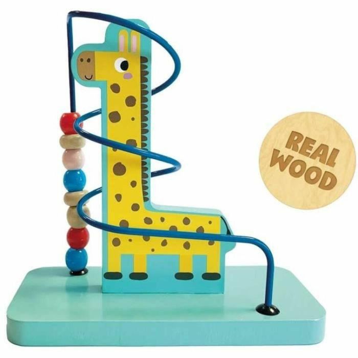 SES Creative Laberinto de Cuentas de Jirafa para Bebés, Juguete de Motricidad Fina Seguro, Desarrollo Habilidades Manuales y Colores 7