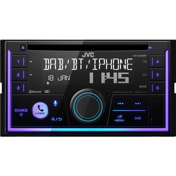 JVC KW-DB95BT Autorradio 2 DIN Negro con Bluetooth, USB, Reproductor CD y compatibilidad Amazon Alexa 1 JVC KW-DB95BT Autorradio 2 DIN Negro con Bluetooth, USB, Reproductor CD y compatibilidad Amazon Alexa 1