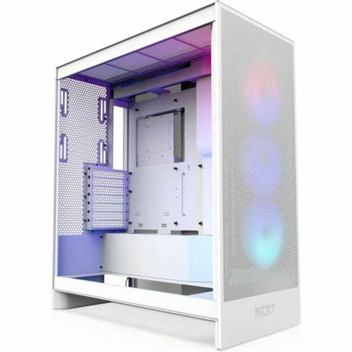 Nzxt NZX0810074845588 H7 Flow RGB Caja de Torre Media con Ventiladores RGB Incluidos, Color Blanco