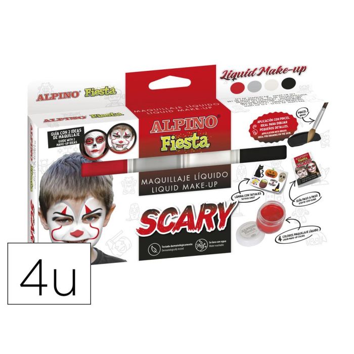 Alpino Maquillaje Líquido Scary Estuche 4 Unidades C-Surtidos