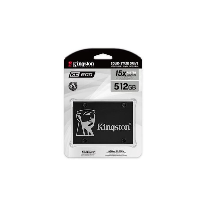 Kingston Technology KC600 2.5" 512 GB Serial ATA III 3D TLC 1 Kingston Technology KC600 2.5" 512 GB Serial ATA III 3D TLC 1
