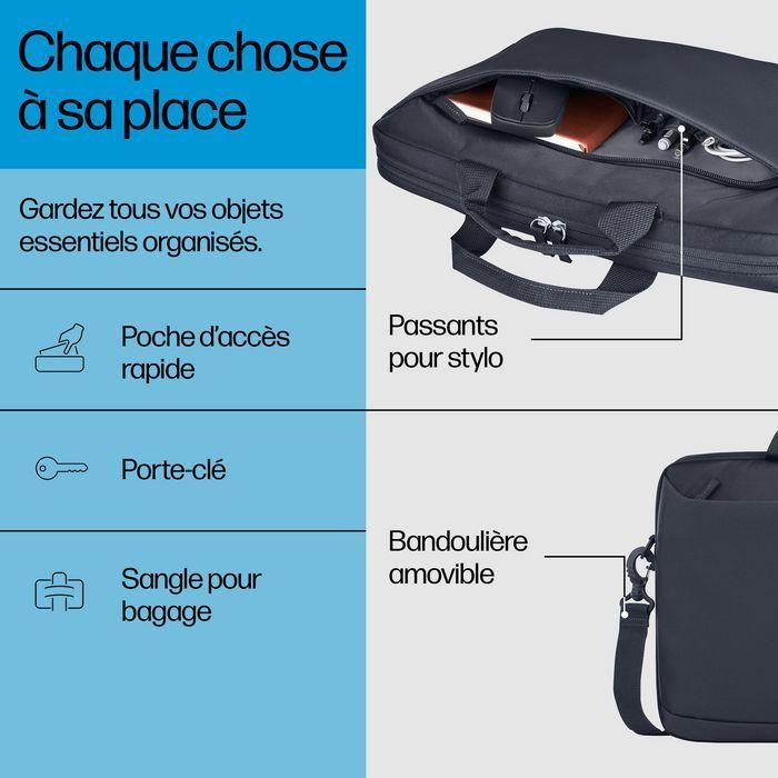 HP Maletín para portátil de 14 pulgadas Everyday, protector y organizado, fabricado con materiales reciclados 9