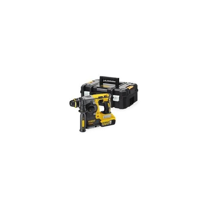 DEWALT DCH273P2T Martillo Combinado SDS-Plus Inalámbrico XR 18V 5.0Ah Sin Escobillas, Perform & Protect (6.6m/s²), Maletín TSTAK 1
