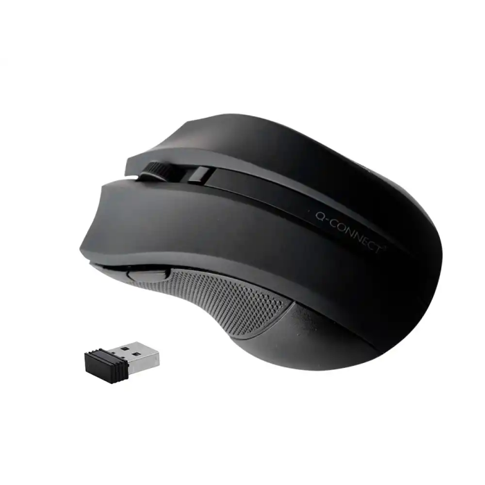 Q-connect Ratón Óptico Inalámbrico 1000 DPI Receptor USB 2,4 GHz Negro 2