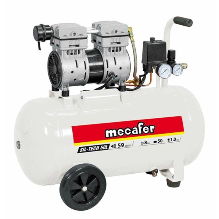 Mecafer Compresor Silencioso 24L 1HP 8 Bar 2 Mecafer Compresor Silencioso 24L 1HP 8 Bar 2