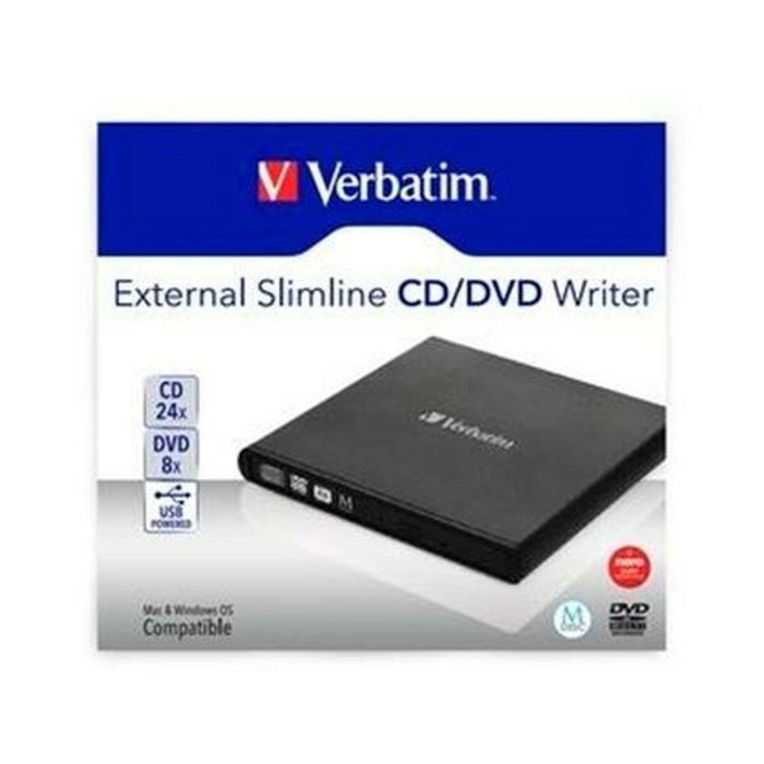 Lector CD/DVD Verbatim SLIMLINE (4 Unidades) 1 Lector CD/DVD Verbatim SLIMLINE (4 Unidades) 1