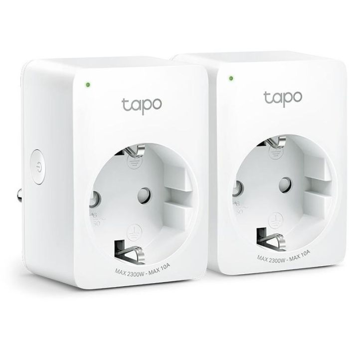 Tapo P100 Mini Enchufe Inteligente Wi-Fi 2.4 GHz Control Remoto y Voz (Pack 2)