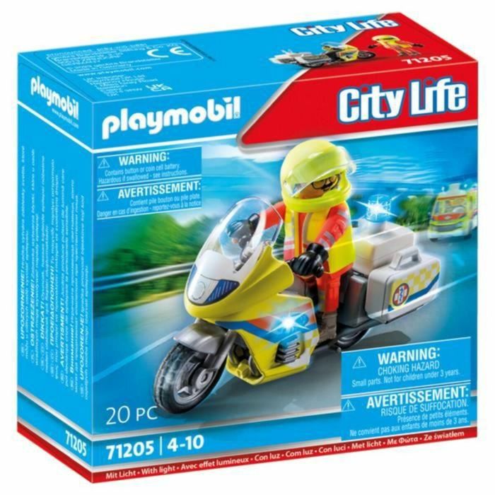 Playmobil Moto Emergencias Con Luz Intermitente, Juego de Calidad para Niños a Partir de 4 Años Playmobil Moto Emergencias Con Luz Intermitente, Juego de Calidad para Niños a Partir de 4 Años