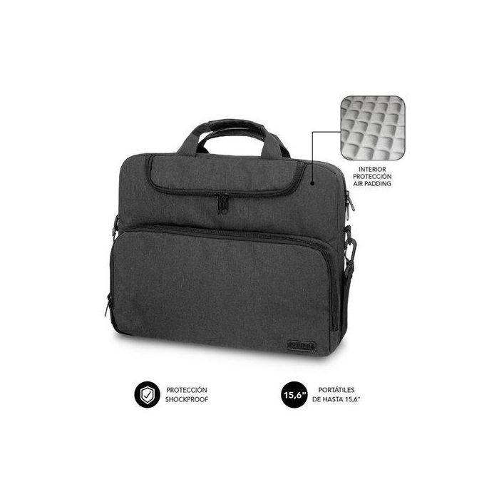 SUBBLIM Maletin Air Padding Laptop bag 15,6" Dark Grey