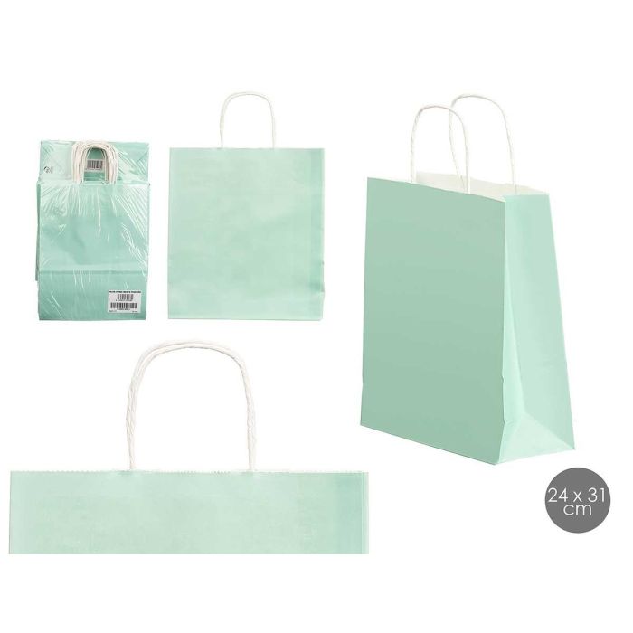 Bolsa Papel Verde Menta Peq 24X31Cm Pincello (150 Unidades) Bolsa Papel Verde Menta Peq 24X31Cm Pincello (150 Unidades)