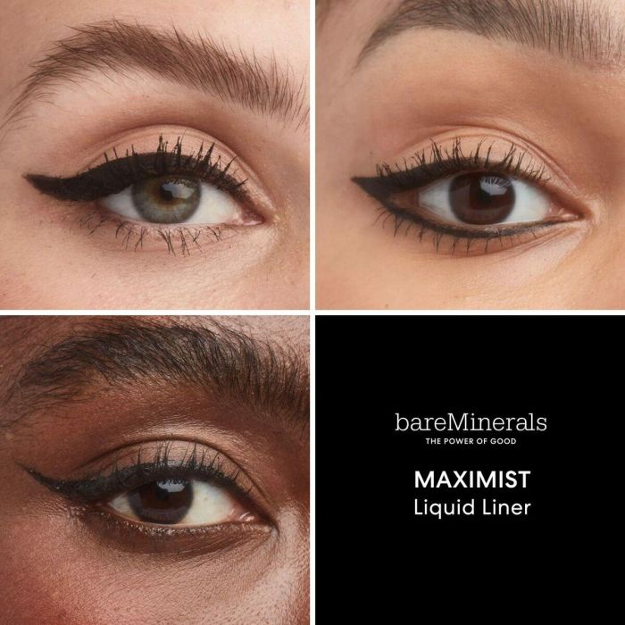 Bare Minerals MAXIMIST liquid eyeliner #Black - Delineador líquido vegano, libre de gluten, 4 ml 1 Bare Minerals MAXIMIST liquid eyeliner #Black - Delineador líquido vegano, libre de gluten, 4 ml 1