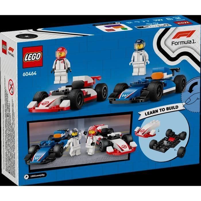 LEGO 60464 City Coches de Carreras F1 Williams Racing y Haas - Juguete para 4+ Años 5 LEGO 60464 City Coches de Carreras F1 Williams Racing y Haas - Juguete para 4+ Años 5