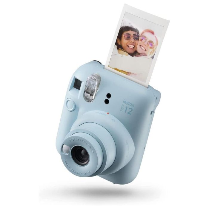 Fujifilm Cámara Instantánea Mini Instax 12 con Flash Automático y Modo Selfie - Azul Pastel 1