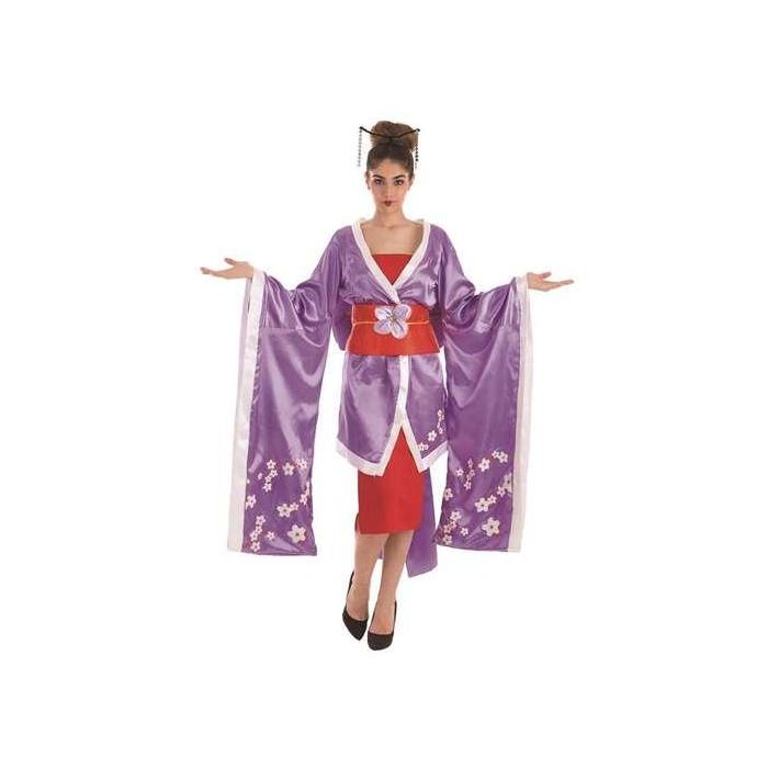Disfraz adulto geisha flores talla l Disfraz adulto geisha flores talla l