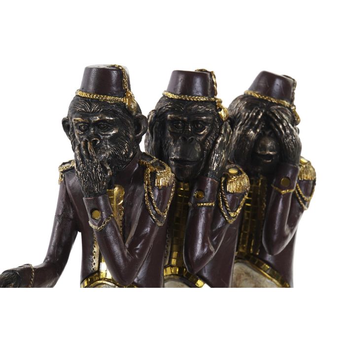 Figura Colonial DKD Home Decor Negro Dorado 9 x 31 x 40 cm 1